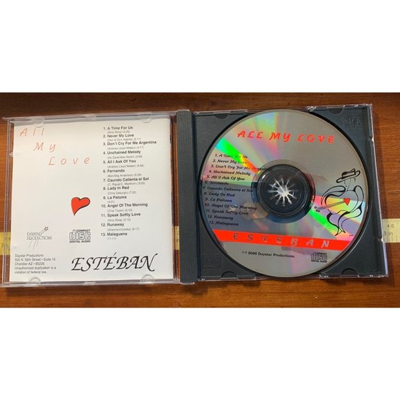 Esteban All My Love Cd Unchained Melody A Time For Us Never My Love - Picture 3 of 3